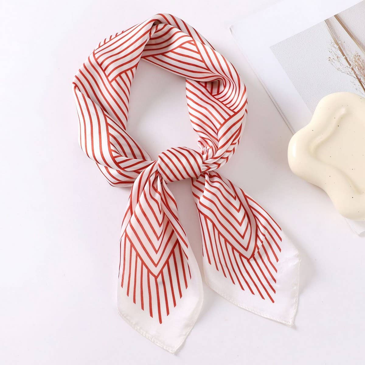70cm Satin Neck Scarf--Chic Decorative Square Wrap_CWASC0822