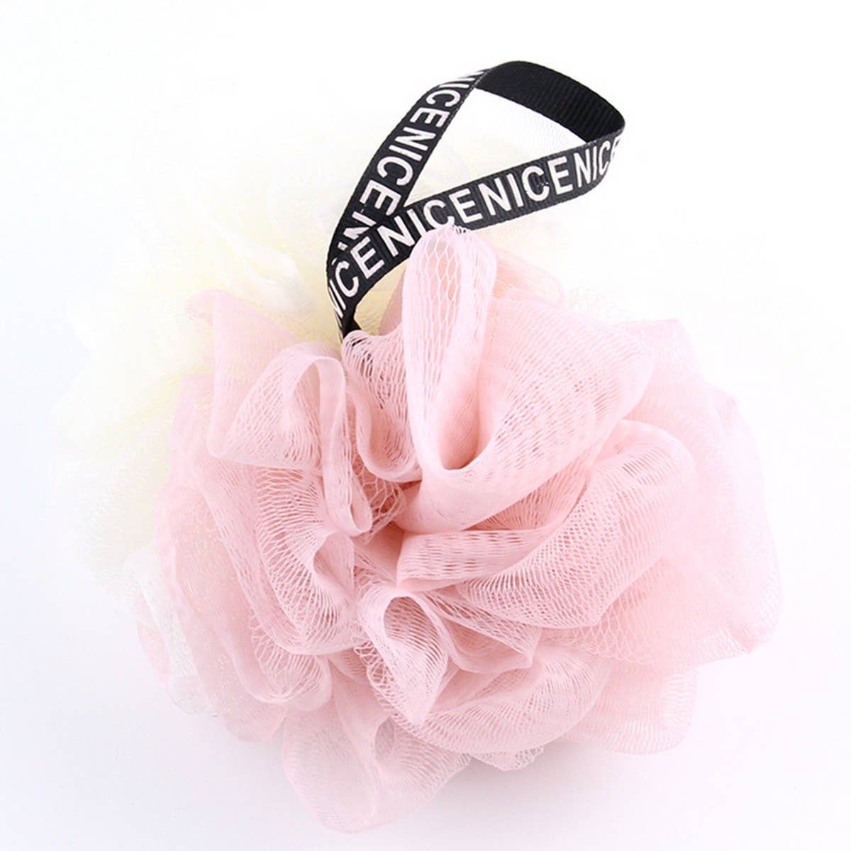 LARGE BATH FLOWER FOAMING NET TWO-COLOR BATH POUF