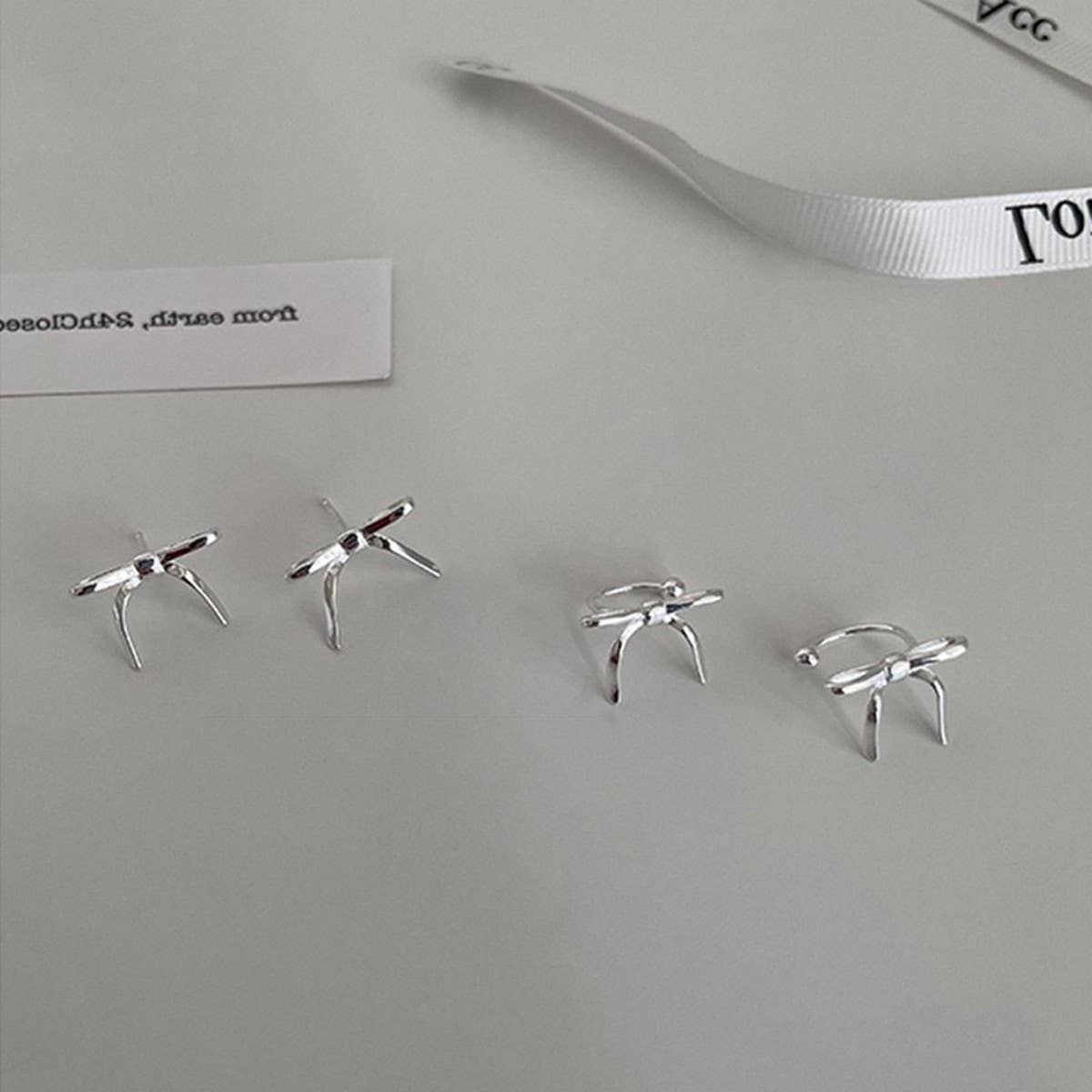 VERSATILE HIGH-END LINE BOW EARRINGS FOR WOMEN