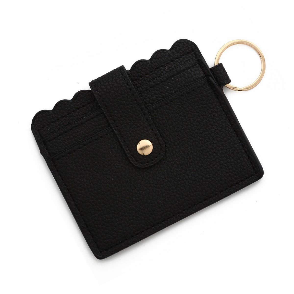 Multi-Card PU Wallet with Keychain & Coin Pocket_CWAB4937