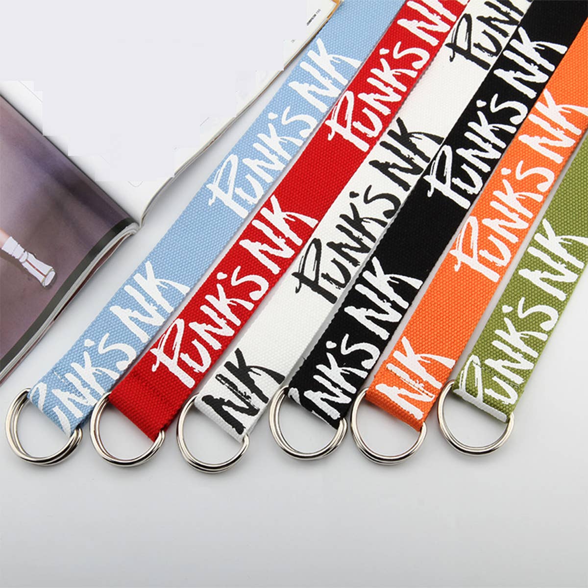 Cwabe0950_Versatile Printed Double Buckle Canvas Belt