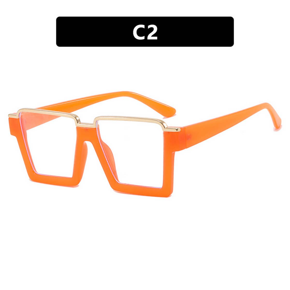 FASHIONABLE SQUARE FLAT GLASSES ANTI-BLUE LIGHT