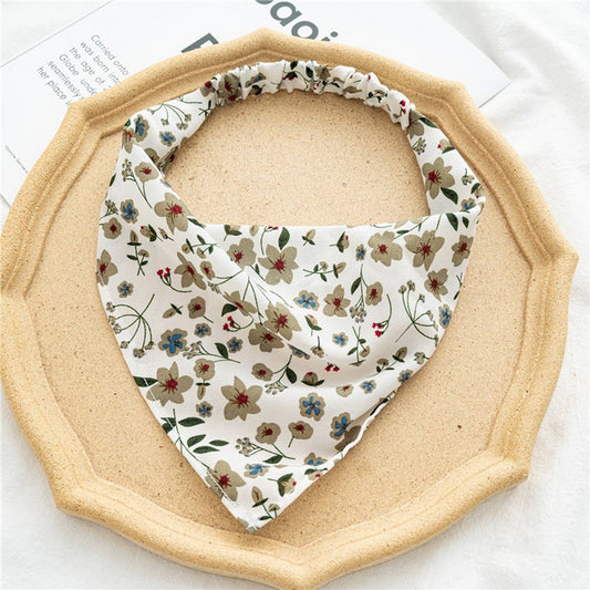 FLORAL ELASTIC BAND SCARF HEADBAND HAIRACCESSORIES