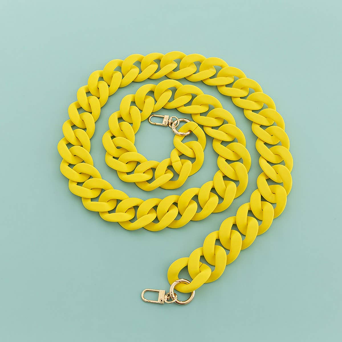 Large Resin Acrylic Bag Chain, Wide Strap_CWMM5065