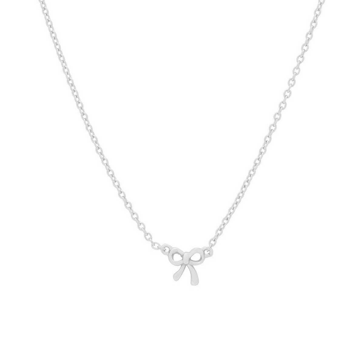 Simple Mini Bow Necklace for Women_CWMM5341