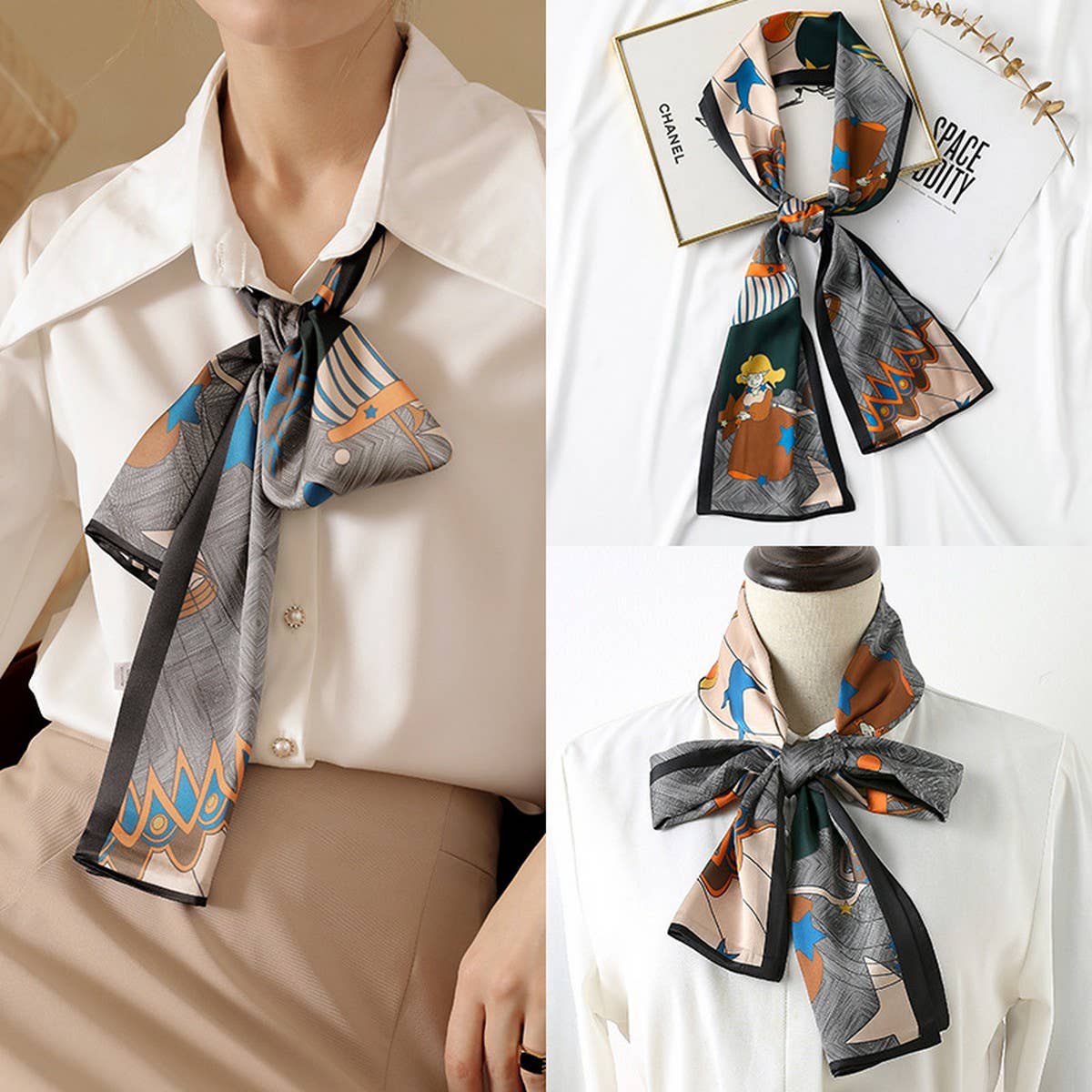 FASHION SATIN SILK SCARF FOR HEAD WRAP NECK SCARVE_CWASC0253