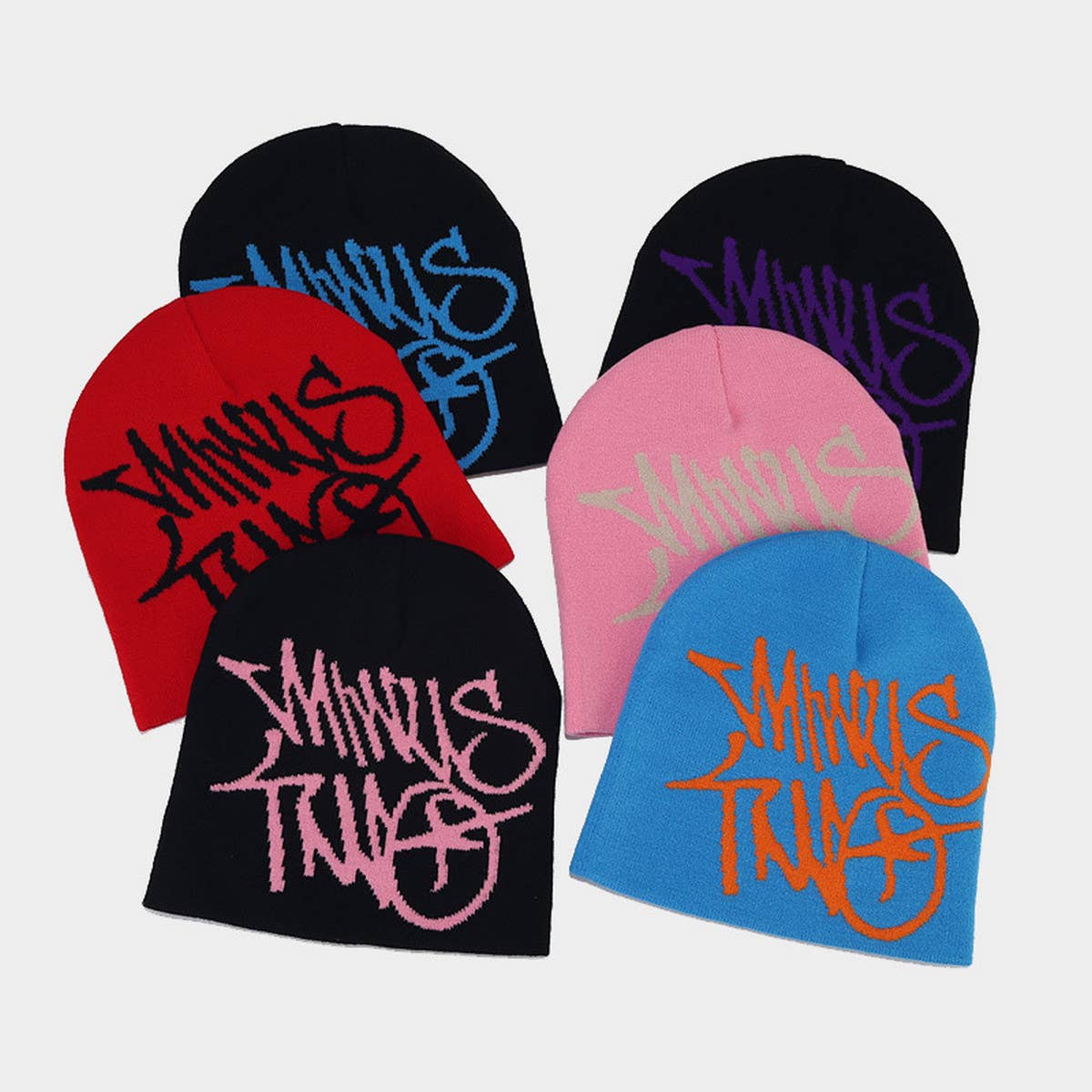 WINDPROOF LETTER JACQUARD KNITTED HAT_CWAH1616