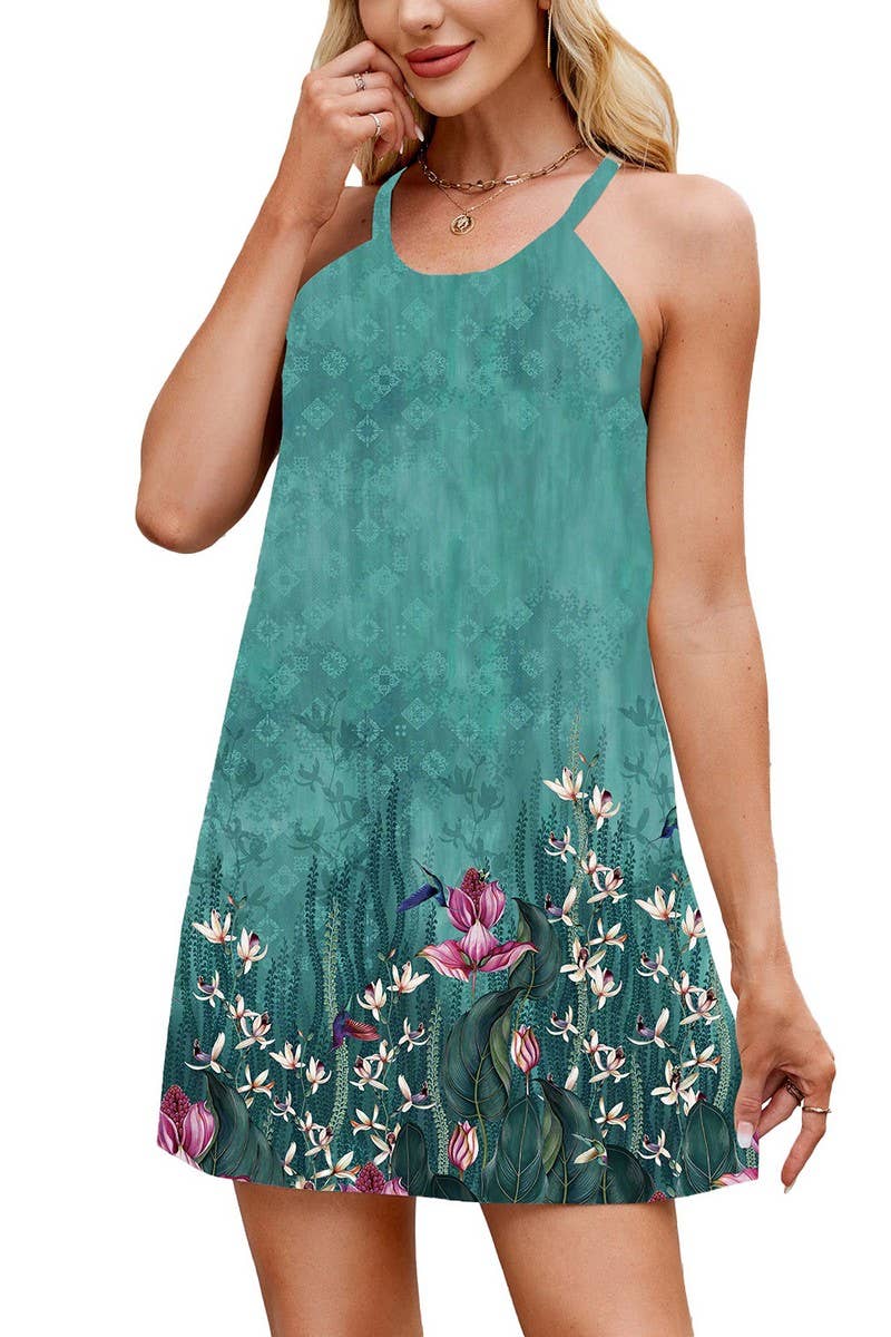 CWDSD7421_NEW SUMMER CASUAL SLEEVELESS VEST DRESS