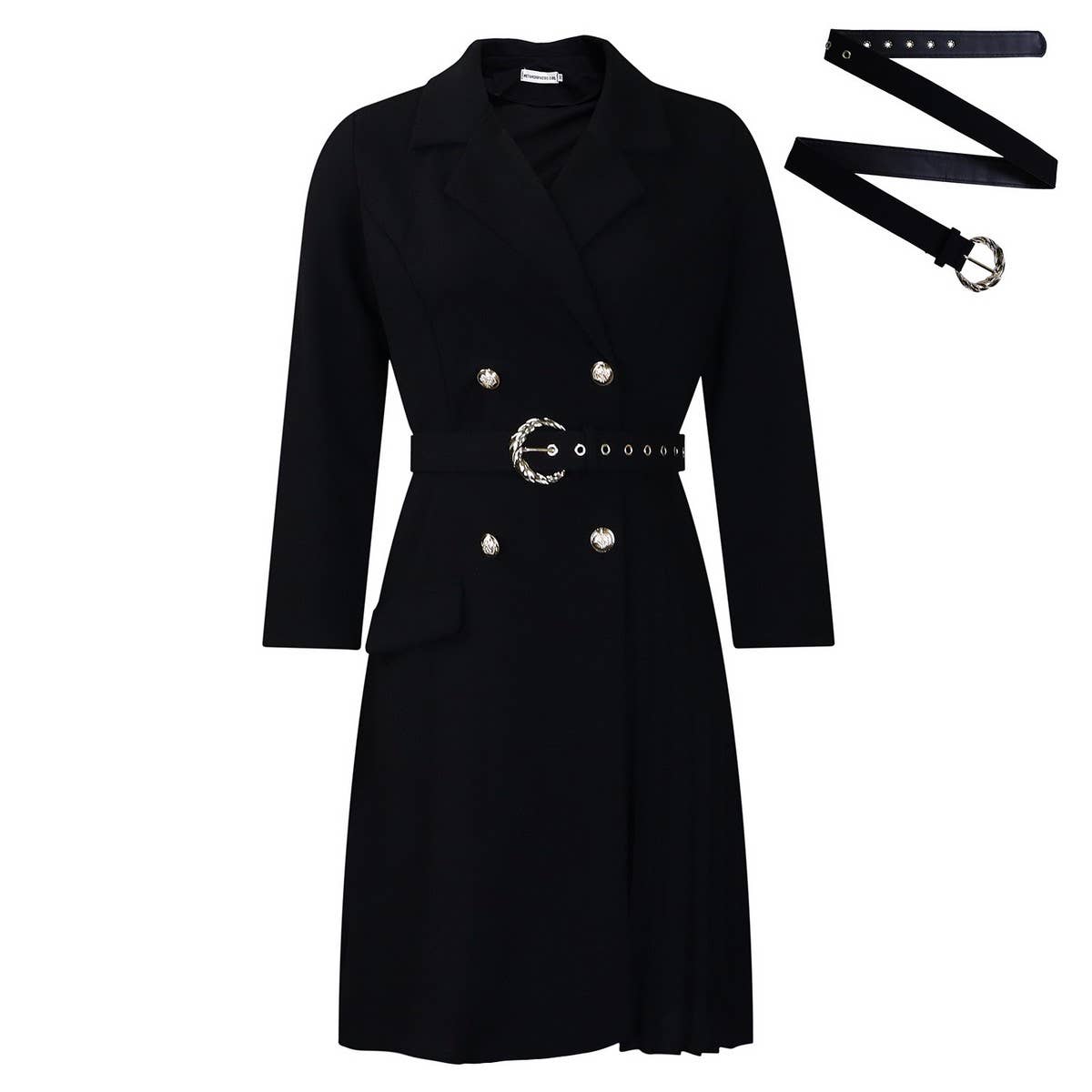 HIGH WAIST FASHIONABLE WAIST MID-LENGTH SUIT DRESS