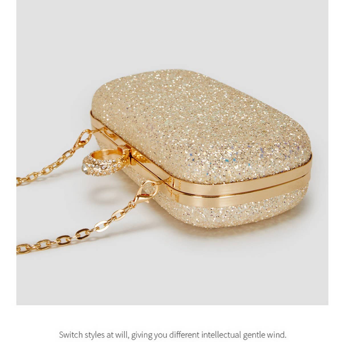 FASHIONABLE LADY EVENING BAG SHINY   CLUTCH BAG_CWAB3243