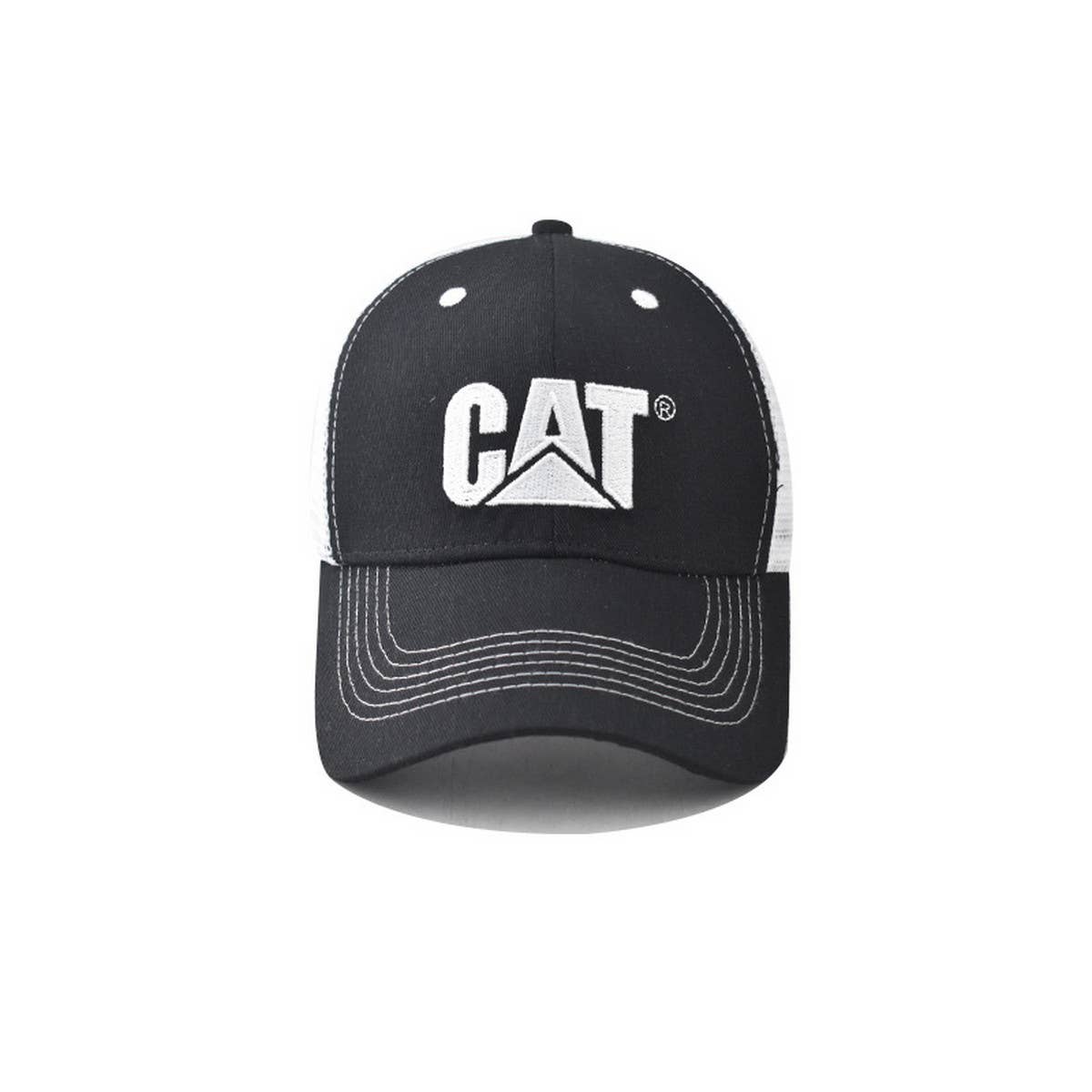 COTTON NEW CAT LETTER EMBROIDERED TRUCKER HAT_CWAH1366