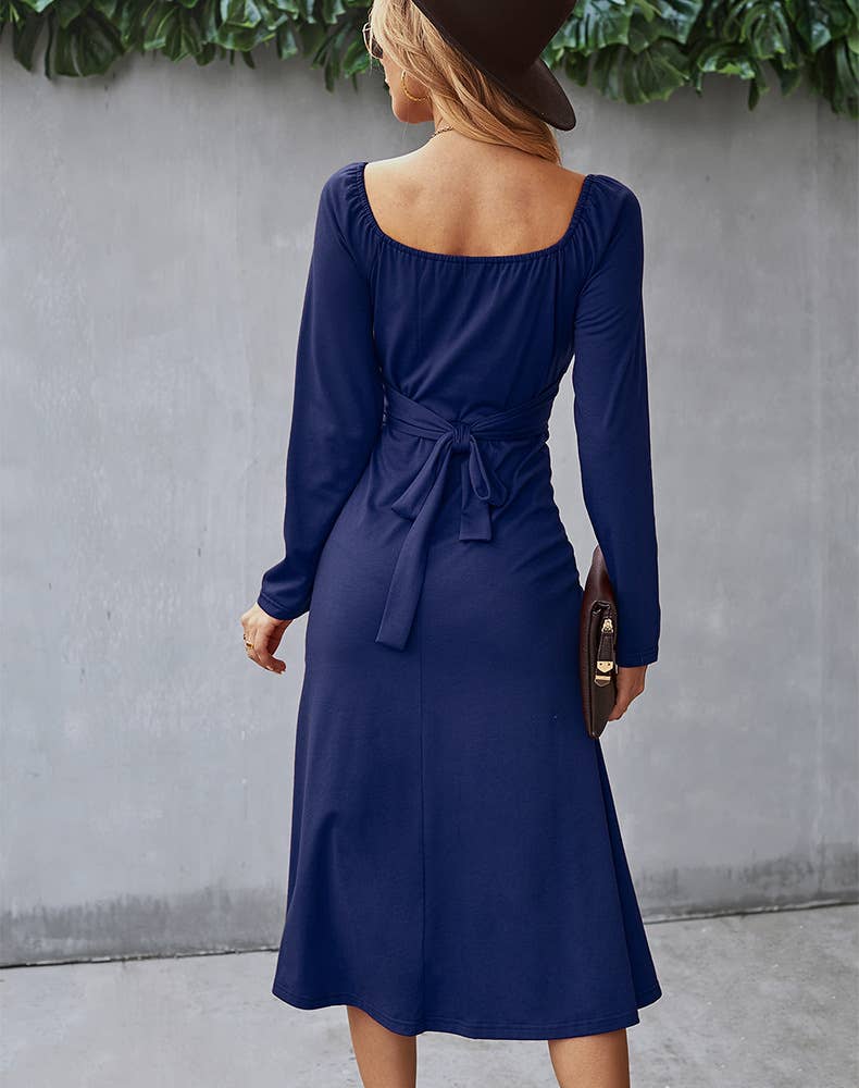 SOLID COLOR BASE DRESS FRENCH ROMANTIC DRESS