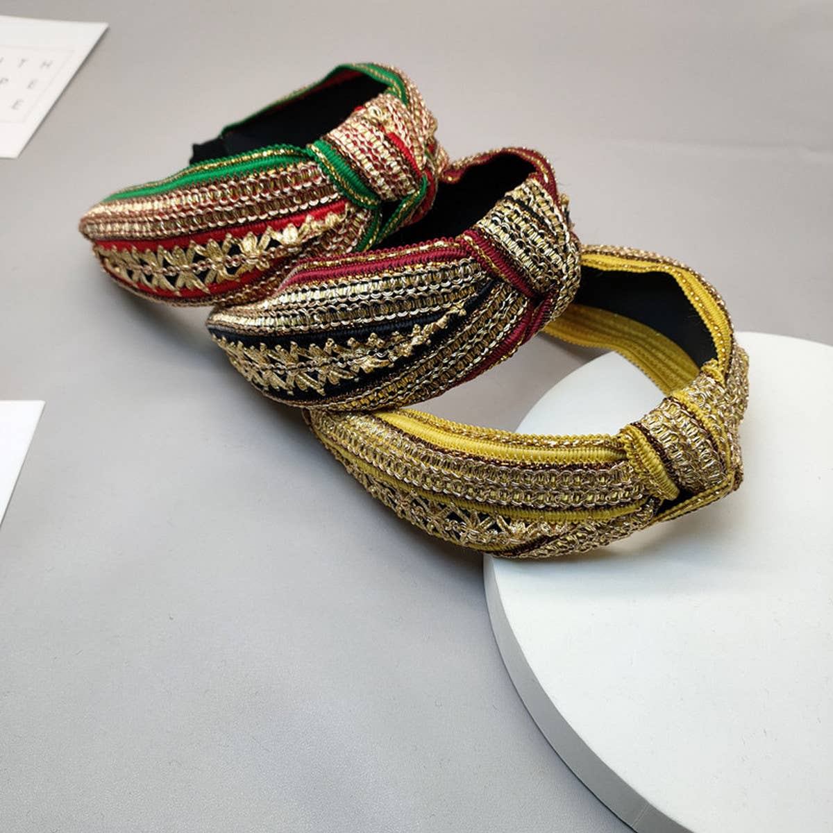 BRAIDED WIDE BAND NON-SLIP BOHEMIAN HEADBAND_CWAHA2603