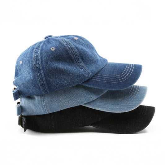Minimalist Denim Baseball Cap for Couples_CWAH0505