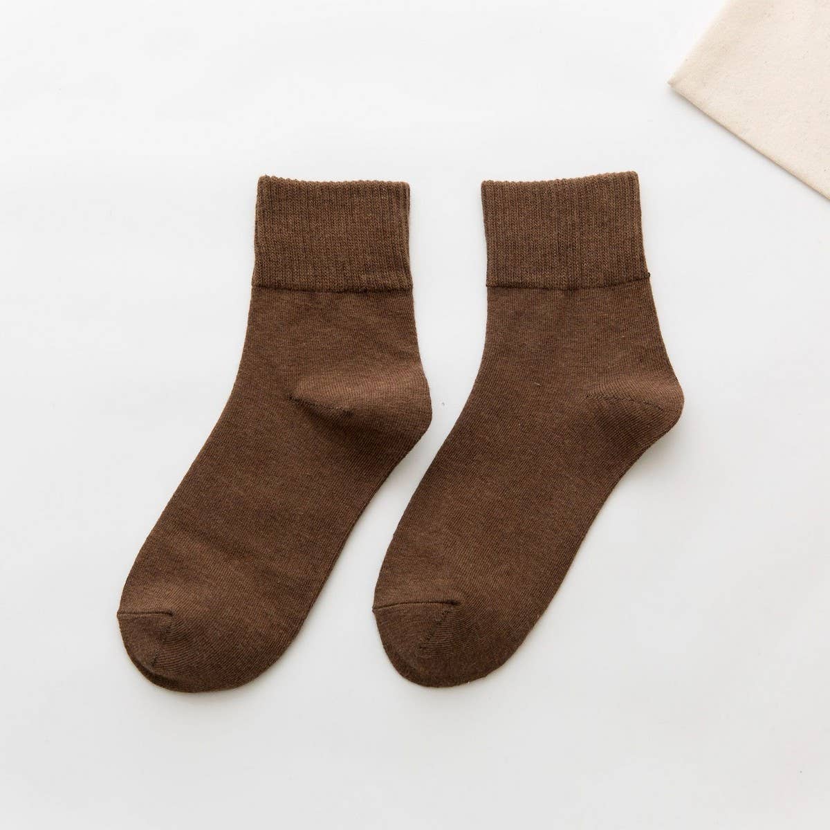 NEW SOLID COLOR HIGH CUFF WOMEN'S MID-CALF SOCKS_CWMS1392