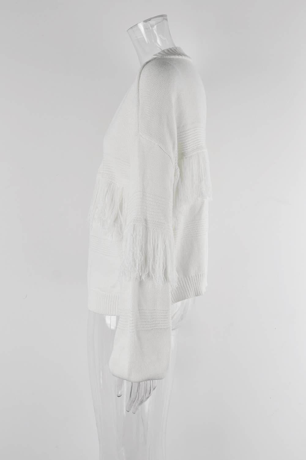 KNIT CARDIGAN FRINGE SWEATER CARDIGAN FOR WOMEN