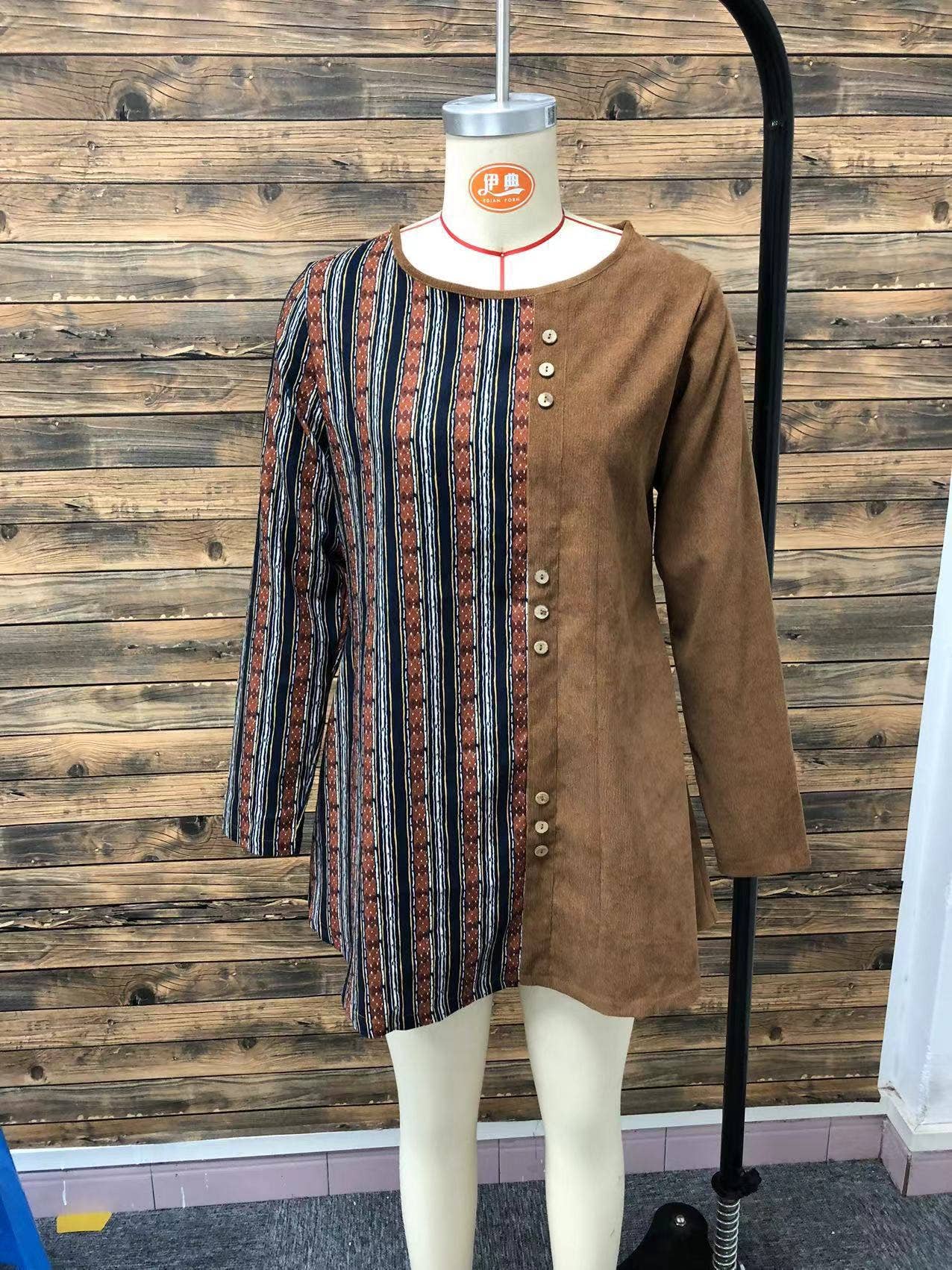 VINTAGE CREW-NECK LOOSE-FITTING LONG SLEEVES