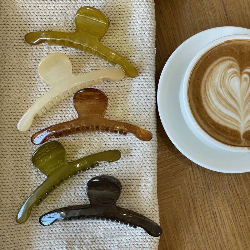 CLIP MINIMALIST LINE TRANSPARENT LARGE HAIR GRIP