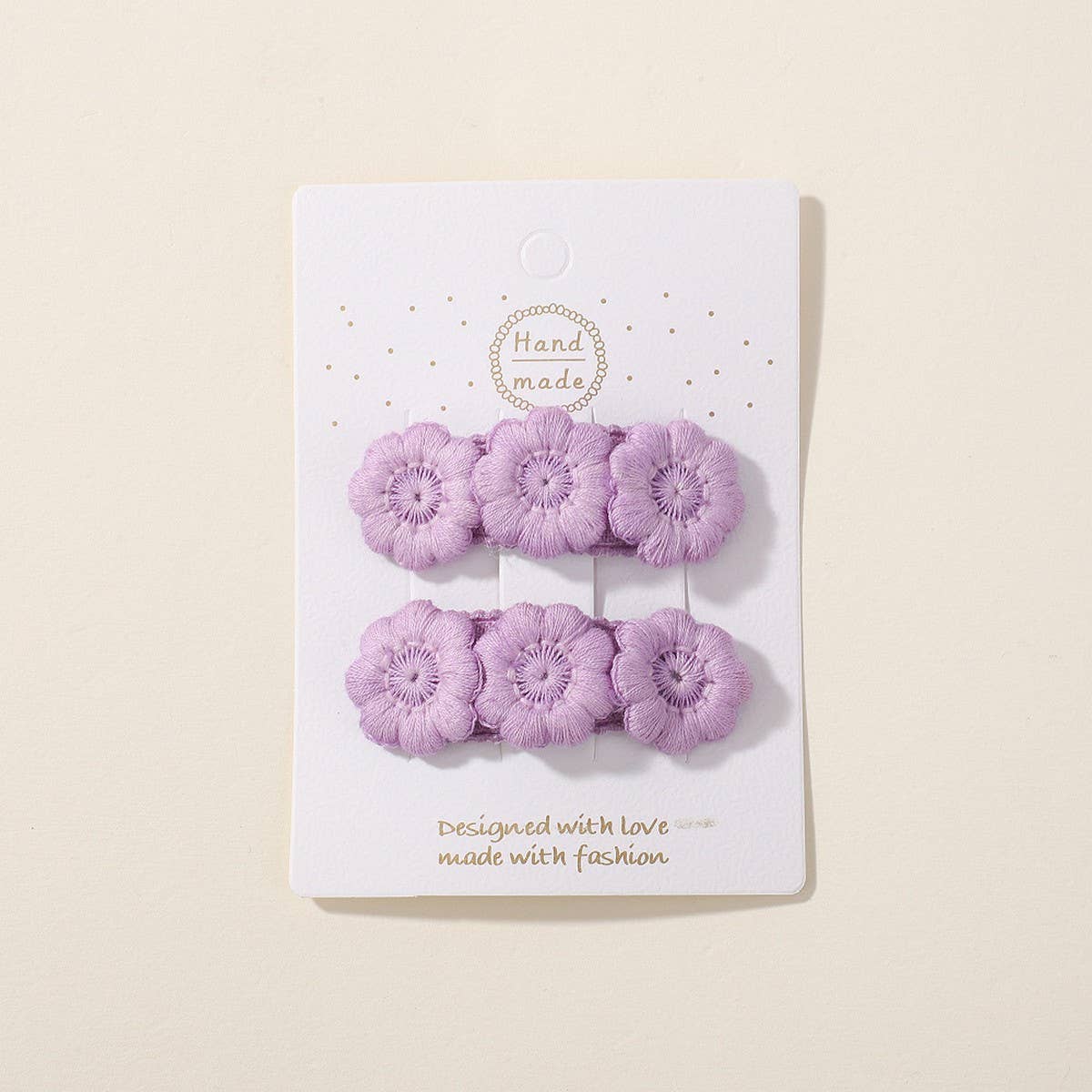 Five-Petal Flower Hair Clips for Kids ? Handmade