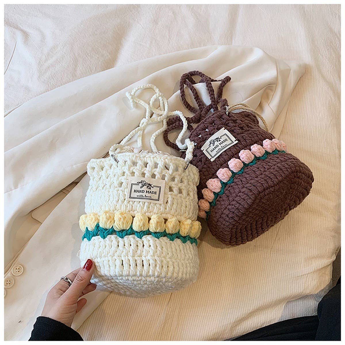 2024 NEW TULIP CONTRAST WOVEN CROSSBODY BAG_CWAB2398