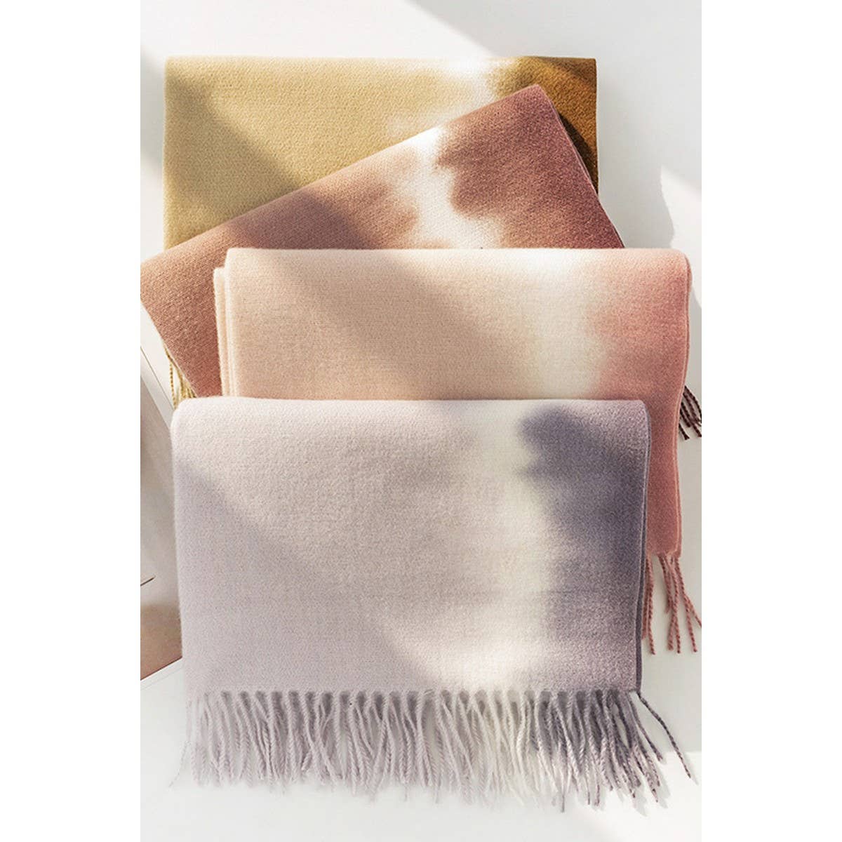 CWASC1481_GRADIENT COLOR SCARF SHAWL WARM NECK SCARF