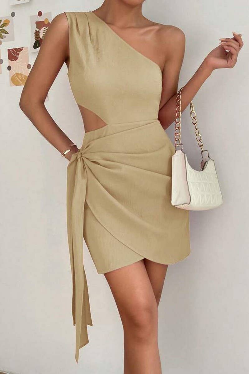 CWDSD8300_SUMMER OFF SHOULDER WRAP DRESS