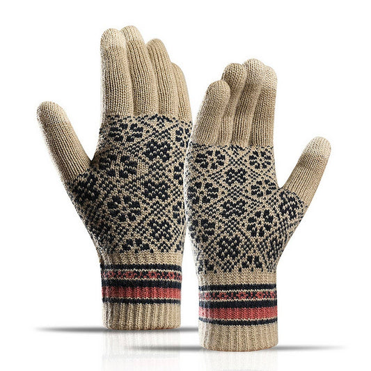Women¡¯s Knit Gloves ? Jacquard Fleece Touchscreen_CWMM1486
