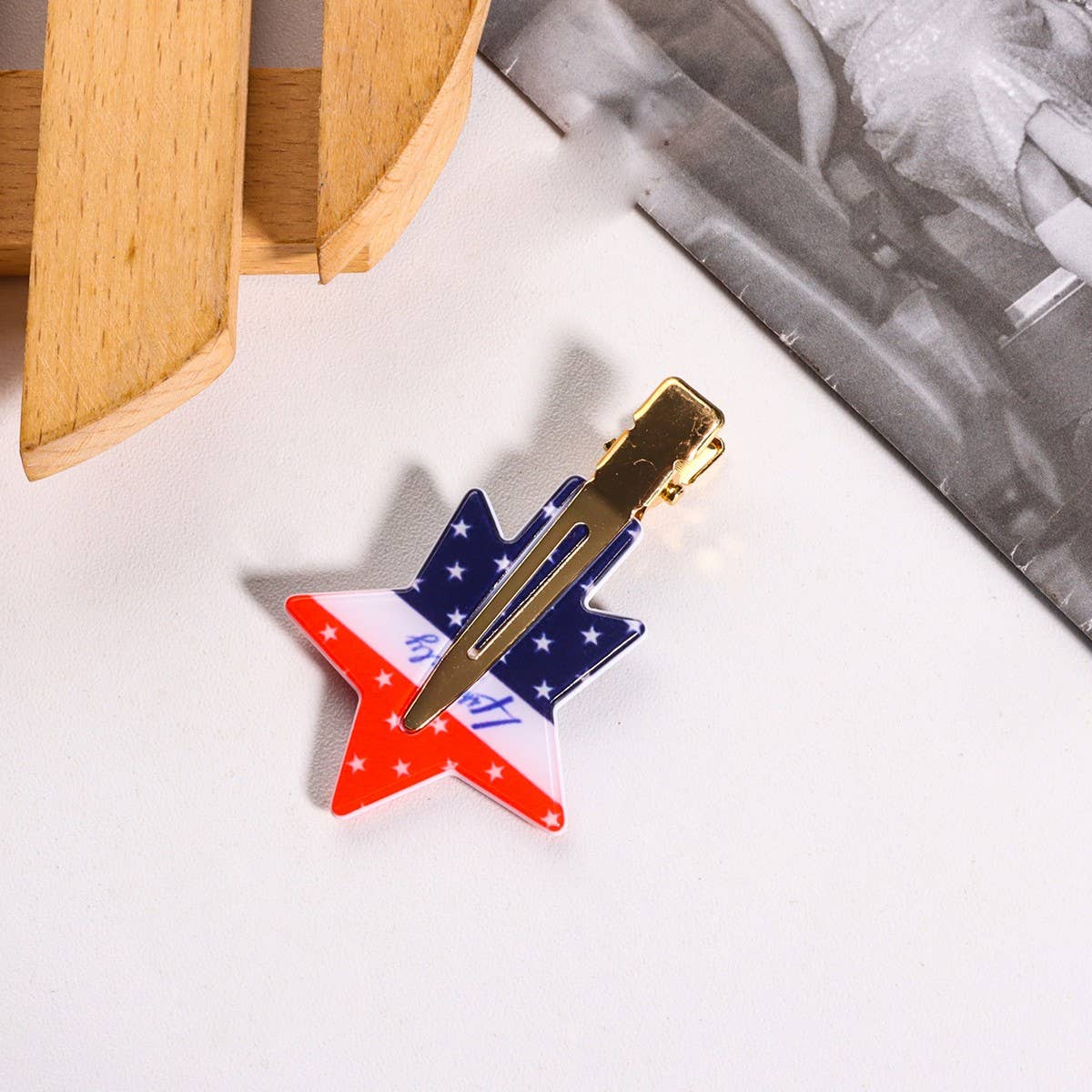 CWAHA1249_INDEPENDENCE DAY STAR SHAPE HAIR CLIPS