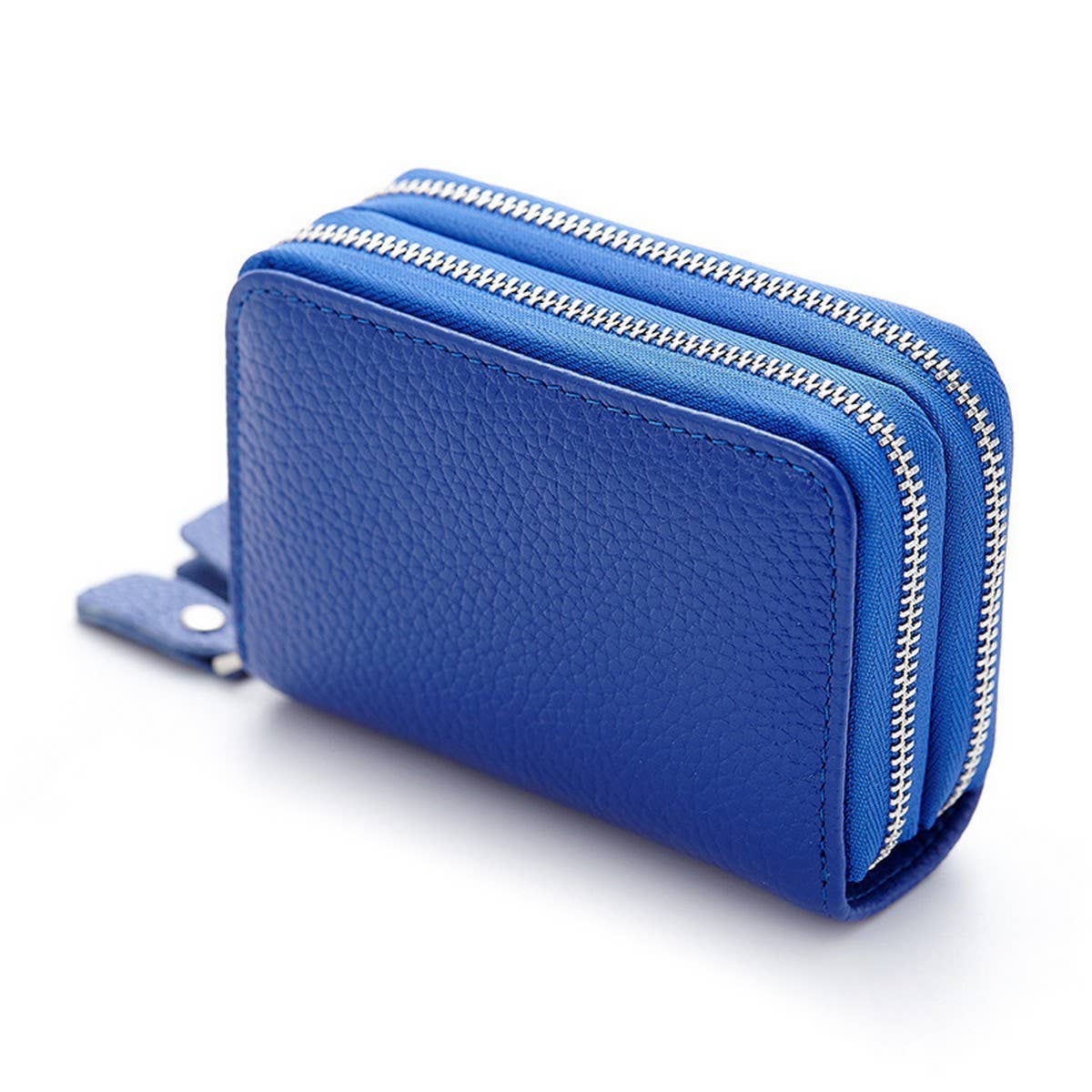 HEAD LAYER COWHIDE DUAL ZIP ZIPPER LEATHER CARD BAG_CWAB3872