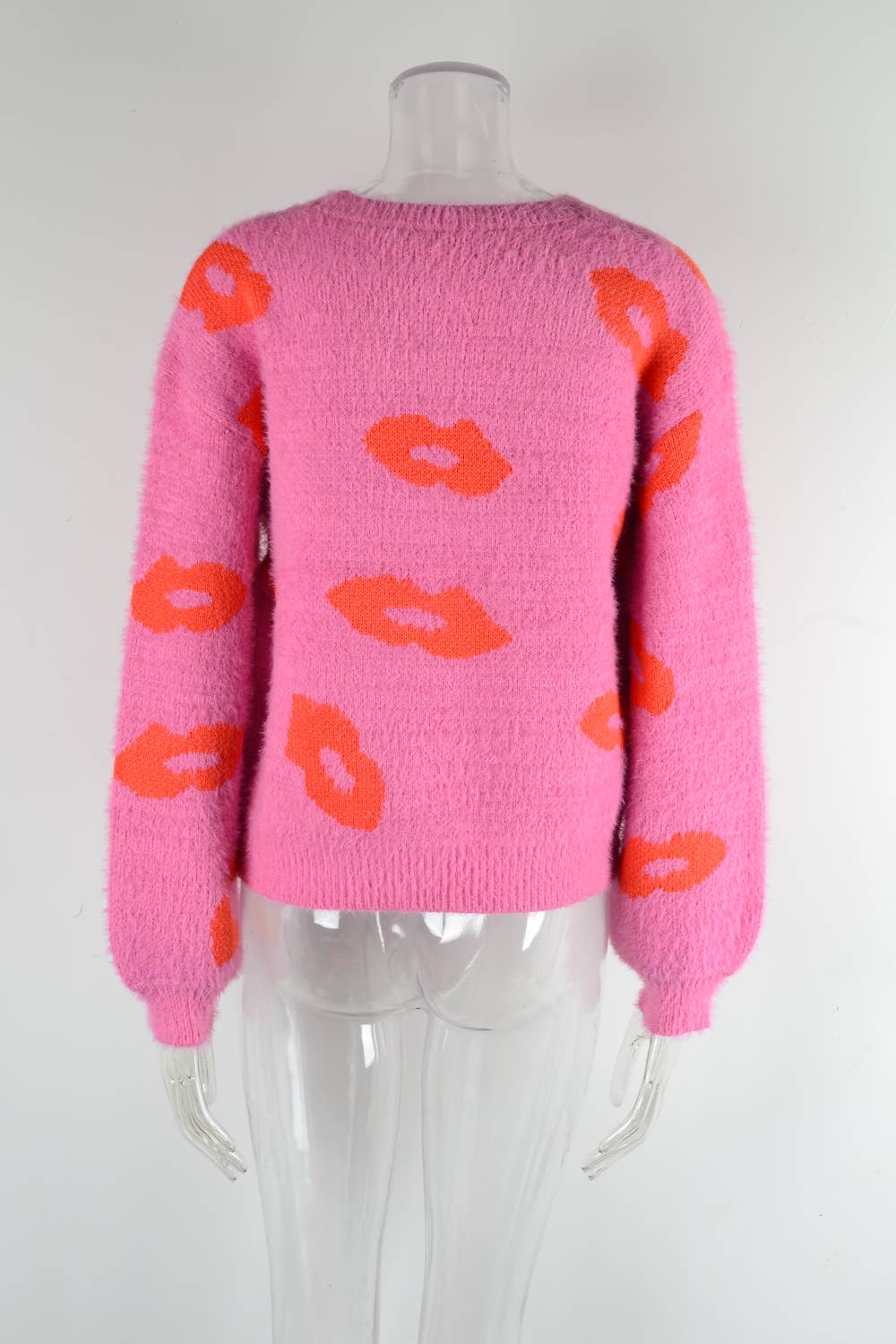 LIPS VALENTINE'S DAY SWEATER CREW NECK PULLOVER