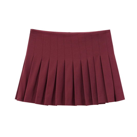 Wide Pleated Skirt for Women, French Chic Style