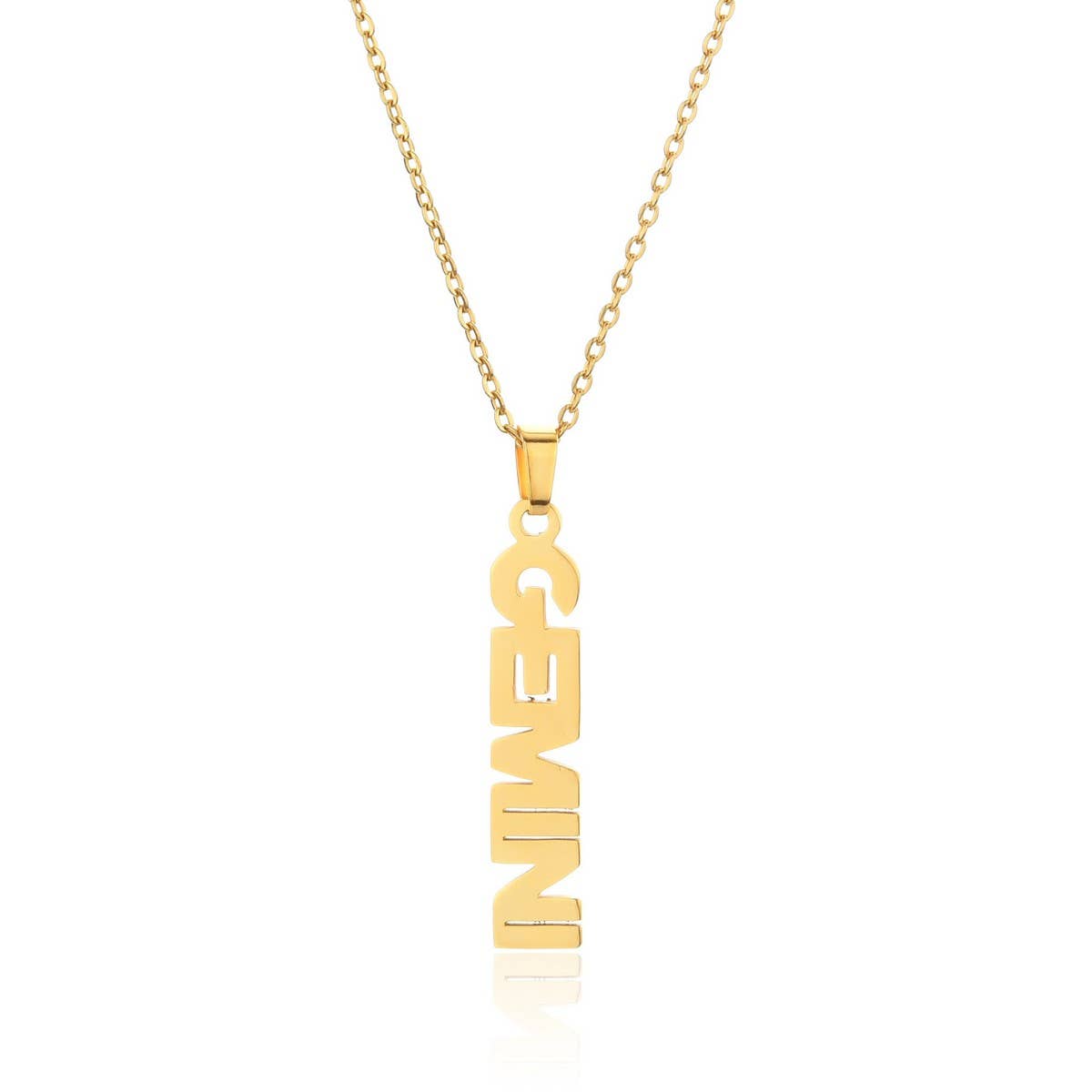 CLAVICLE CHAIN TWELVE ZODIAC TITANIUM NECKLACE