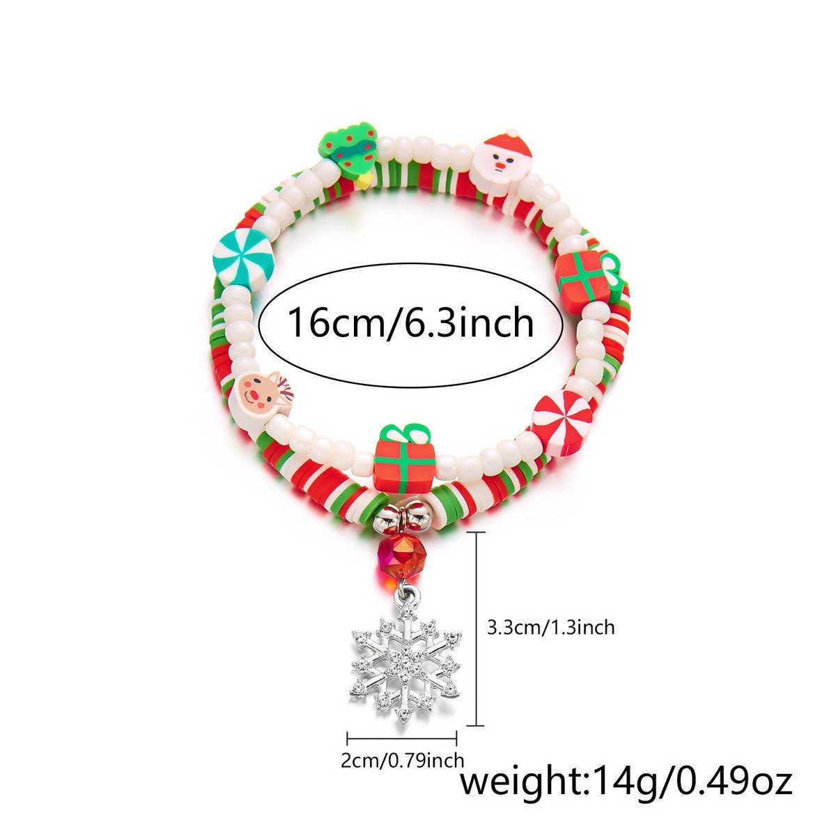 CWAJE2520_CHRISTMAS RICE BEAD SNOWFLAKE BRACELET