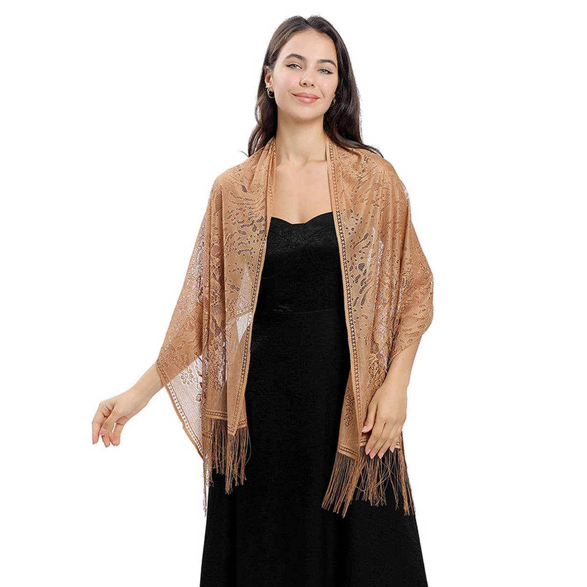 NEW FLOWER LACE EVENING SHAWL