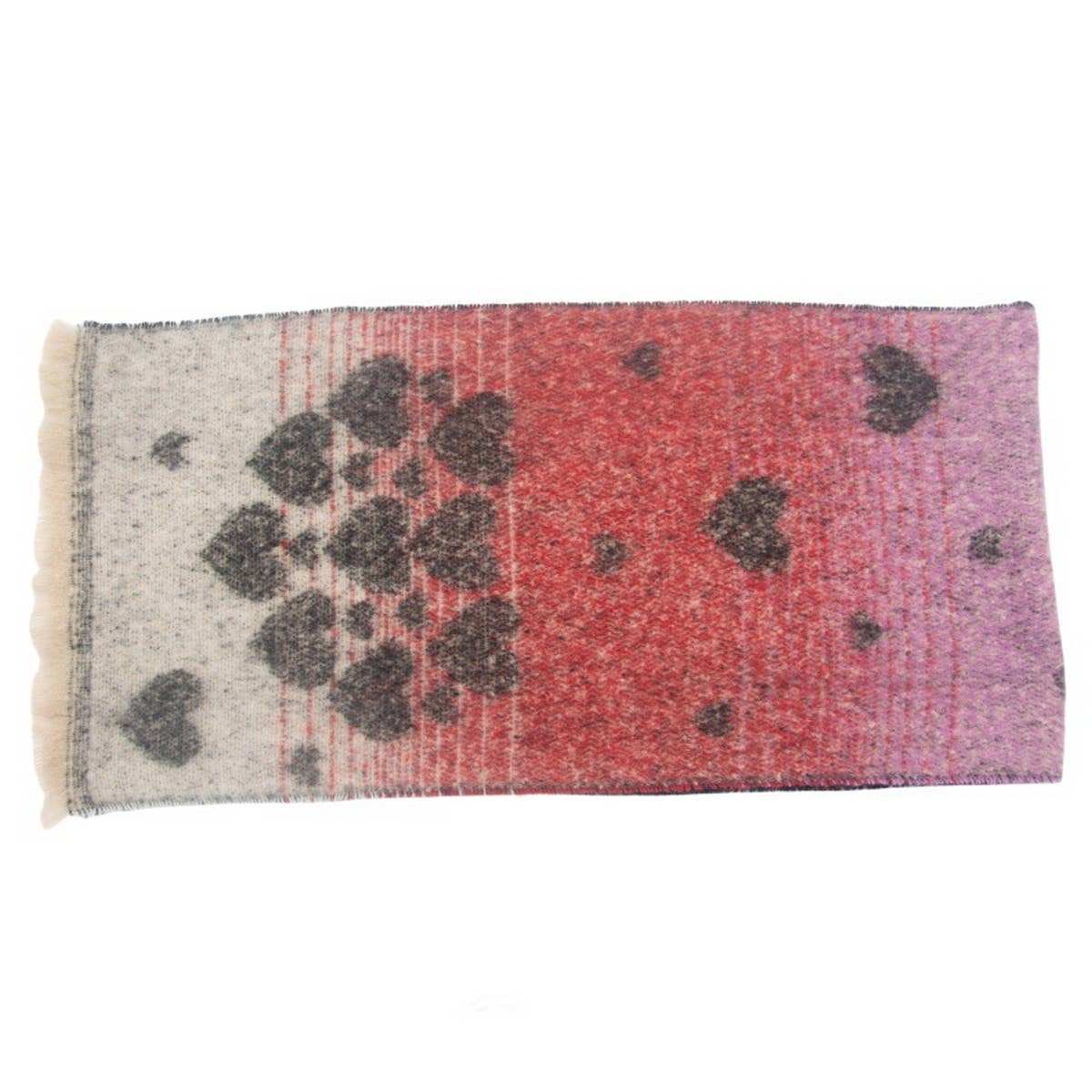 Heart Pattern Circle Yarn Scarf - Women's Wrap