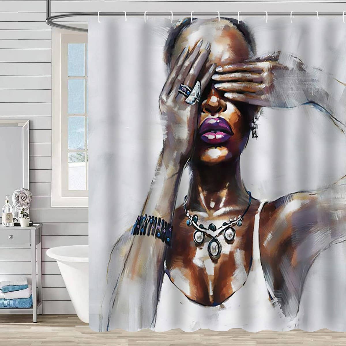 DIGITAL PRINTING BATHROOM SHOWER CURTAIN