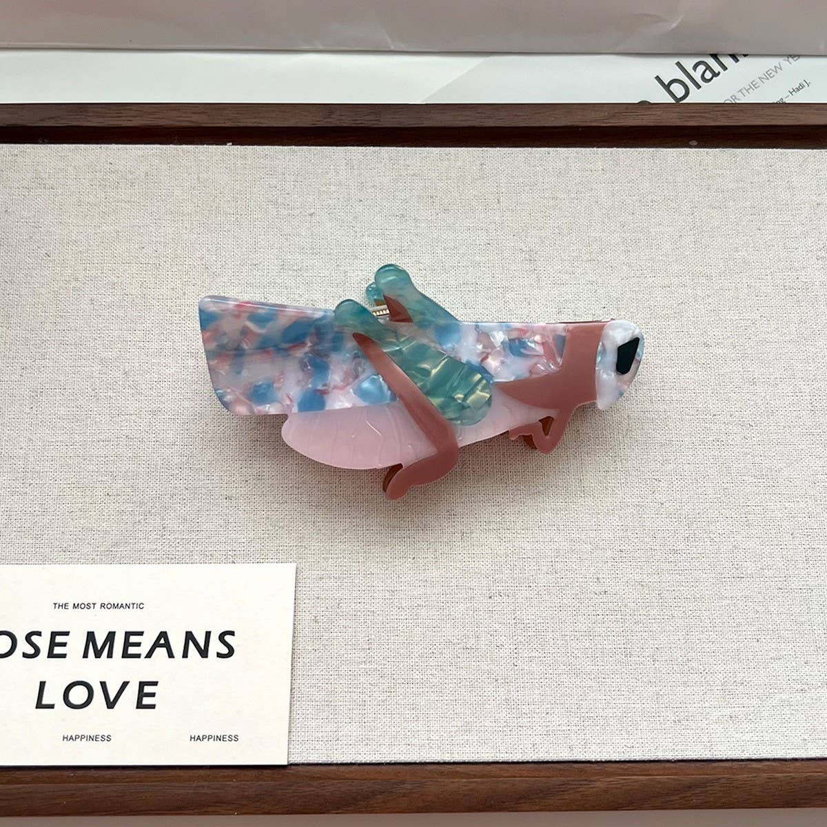 New Creative Owl & Grasshopper Acetate Hair Clip