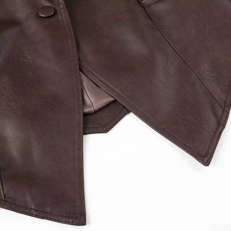 STREET FASHION DESIGN RETRO LEATHER JACKET