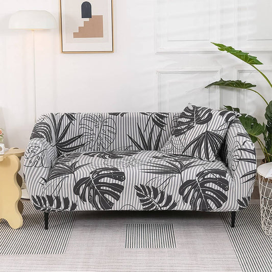 Printed Milk Silk Sofa Cover, Stretch & Full Fit_CWMM8325
