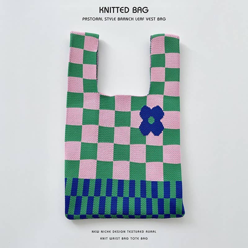 Flower series versatile knitted bag