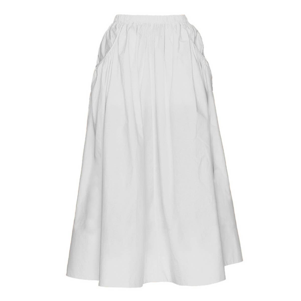 COTTON AND LINEN HIGH WAIST LOOSE SKIRT