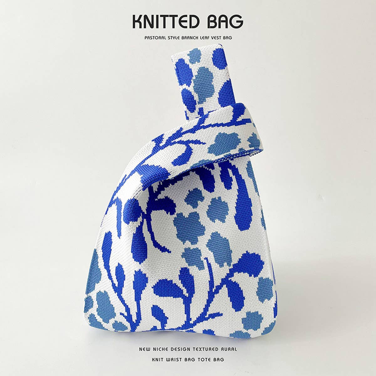 FLORAL LARGE CAPACITY KNITTED SHOULDER TOTE BAG_CWAB1517