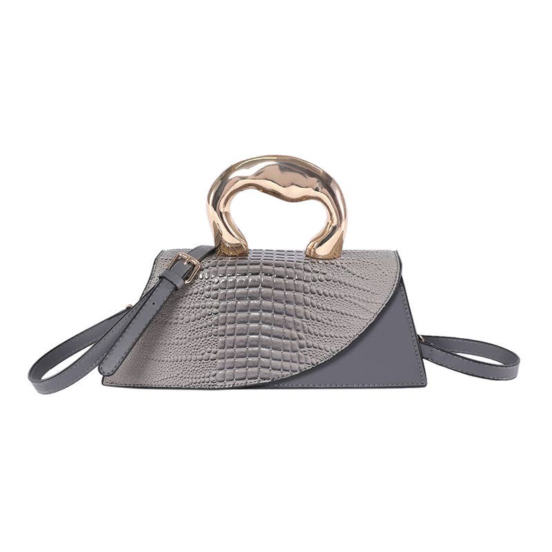 Stone-patterned retro crossbody small square bag