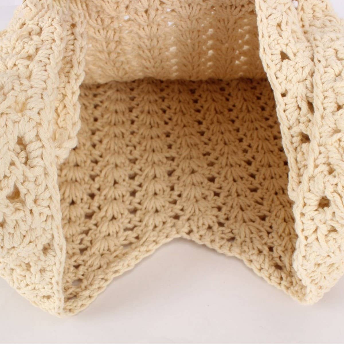 WOVEN BAG MESH HOLLOW SHOULDER BAG BEACH BAG_CWAB4666