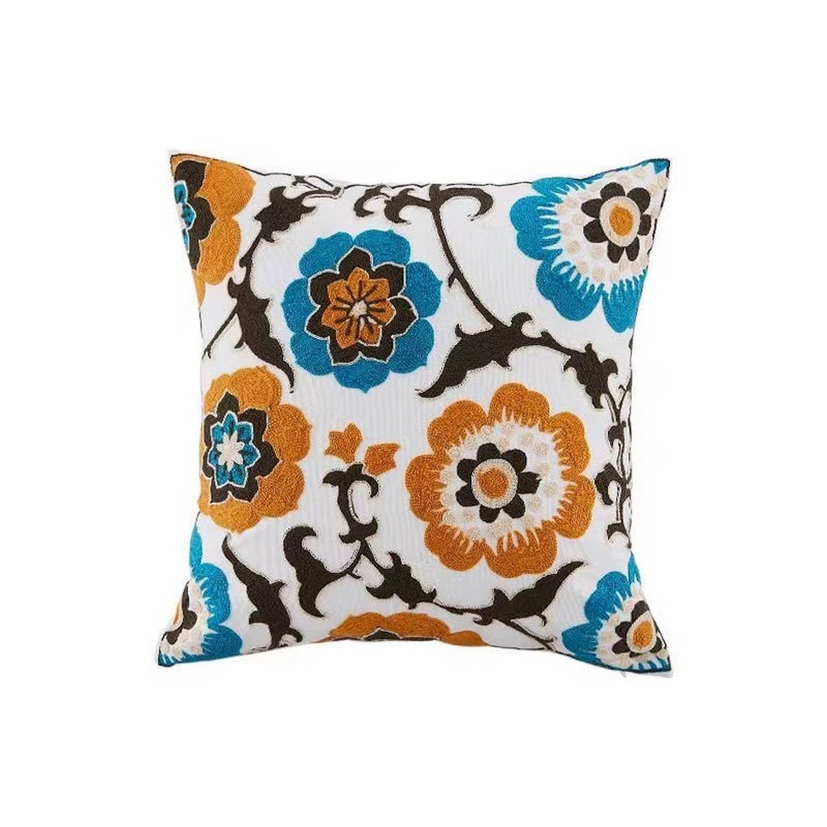 Embroidered Daisy Towel Stitch Cushion Cover