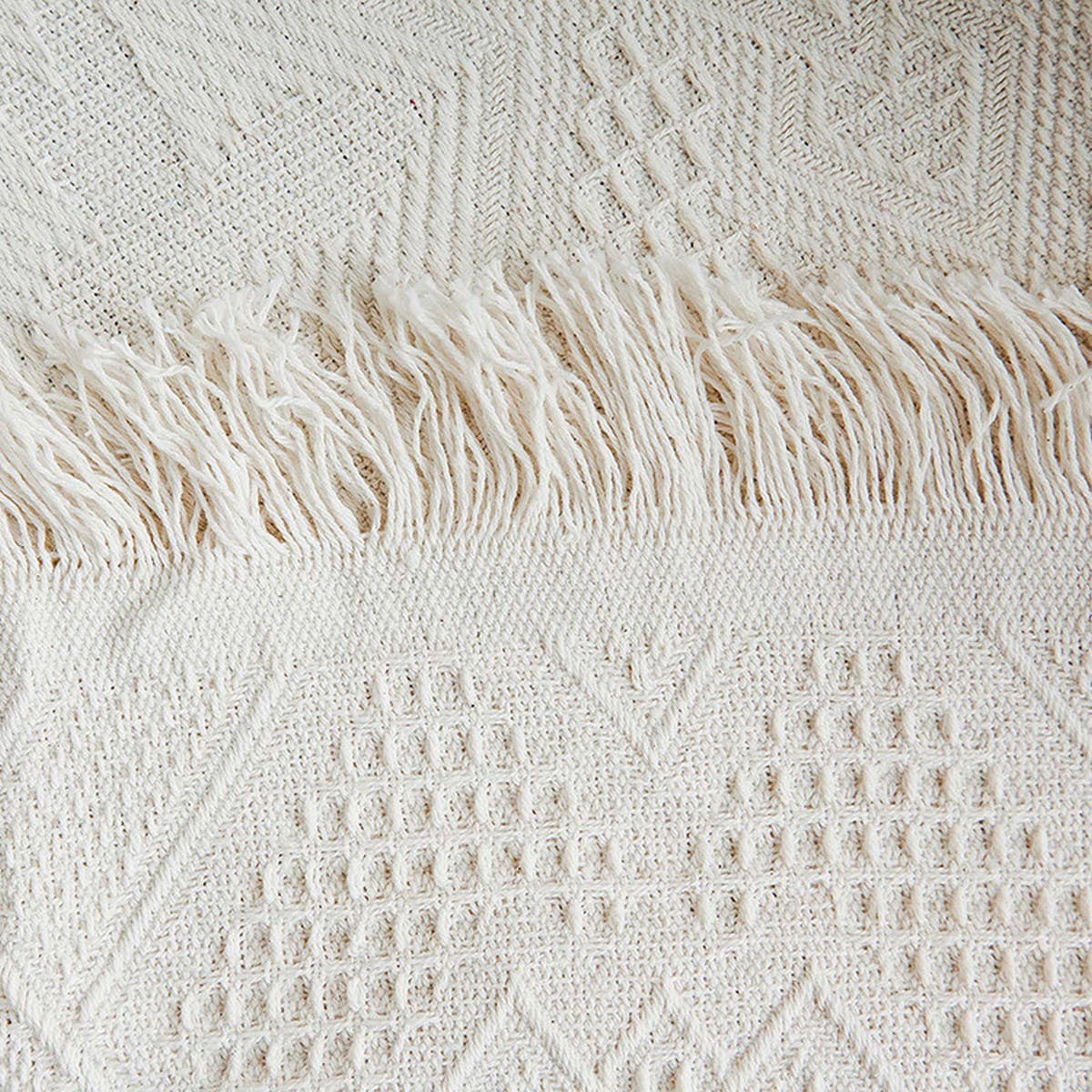 Solid Color Cotton Sofa Throw Blanket_CWMM9646