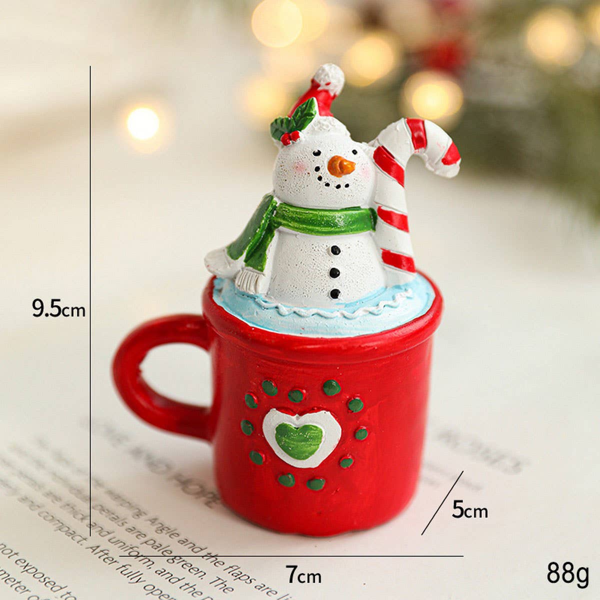 Cartoon Resin Santa Mug Christmas Table Decor_CWMM9755