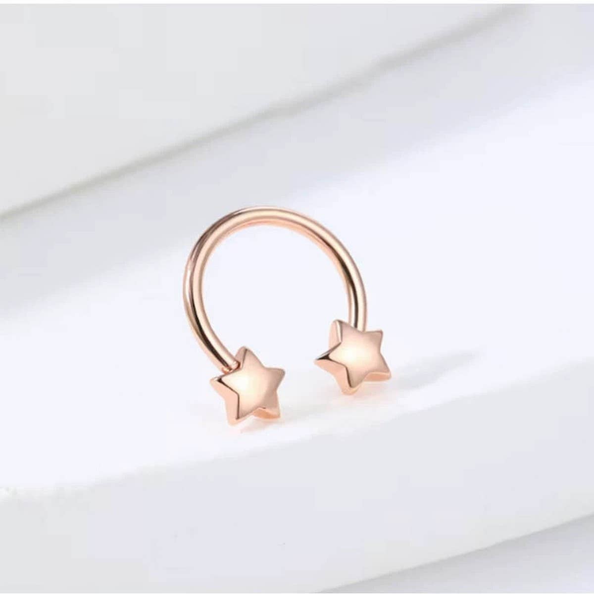 Stainless Steel Heart & Star Nose Ring Set_CWMM9516