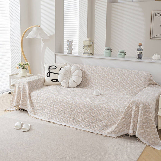 Double-Sided Cotton Sofa Cover Blanket