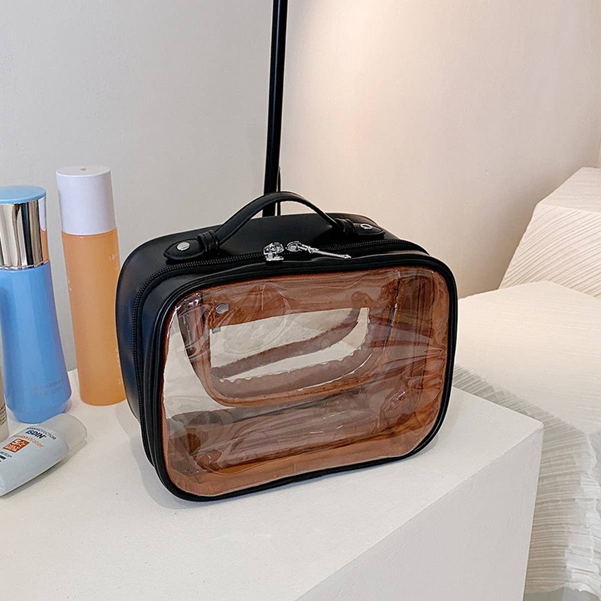TRANSPARENT PORTABLE SIMPLE FASHION COSMETIC BAG_CWAB4452